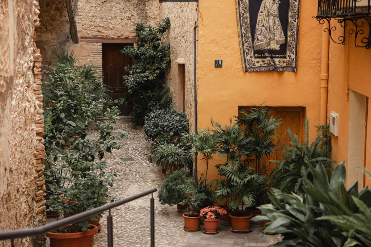 Rincon bonito de Bocairent con plantas